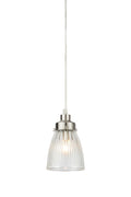 BELLIS Pendant 1L Clear/Satin Nickel