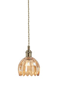 GOTA Pendant 1L Antique Brass/ Amber