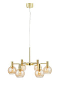 AMBRA Pendant 6L Brass/Amber