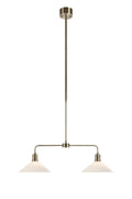 VELA Pendant 2L Antique Brass/ White