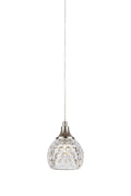 CLEAR Pendant 1L Satin Nickel/Clear