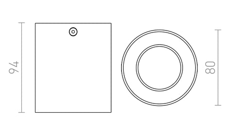 MANTOVA I taklampa 230V LED GU10 7W – måttskiss