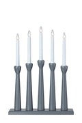 MÅSESKÄR 5 Candlestick Wood Grey