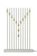 NECKLACE Candlestick 11L White/Gold