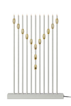 Markslöjd NECKLACE – 11-valoinen sähkökynttelikkö, valkoinen/kullanvärinen