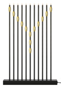 NECKLACE Candlestick 11L Black/Gold