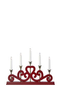 ENEBY Candlestick 5L Red/Satin Nickel
