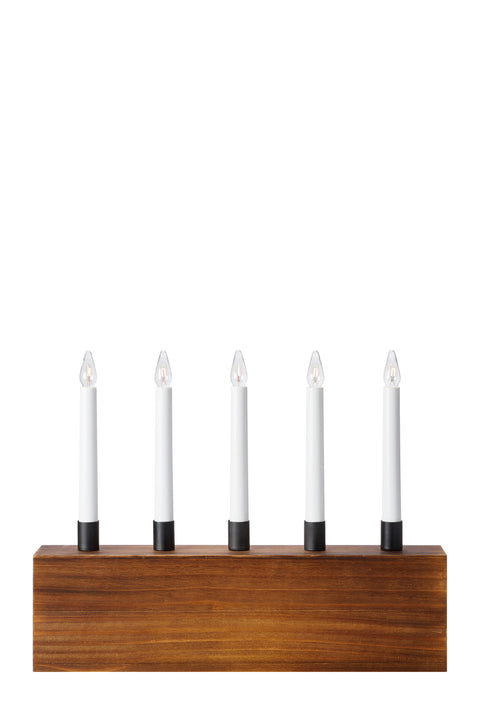 ALBERO Candlestick 5L Brown/Black