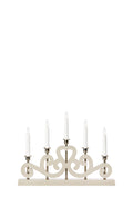 ENEBY Candlestick 5L Greige/Antique Brass