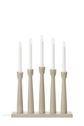 MÅSESKÄR 5 Candlestick Wood Greige