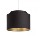 DOUBLE 40/30 varjostin Polycotton musta/valkoinen PVC max. 23W - Nordic Lumen