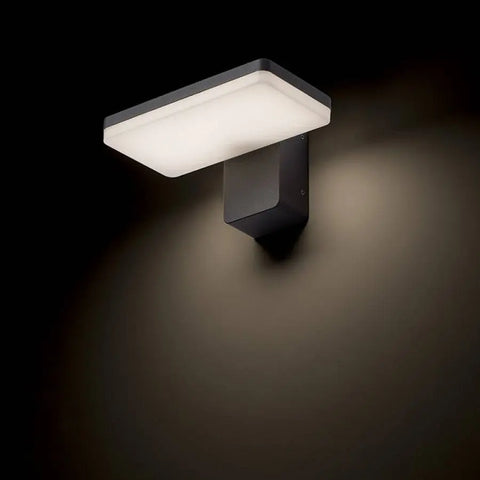RINA LED-ulkoseinävalaisin, 12W, IP65, tummanharmaa - Nordic Lumen