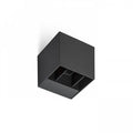 Musta CARRE-seinävalaisin, moderni kulmikas muotoilu, 2x3W LED