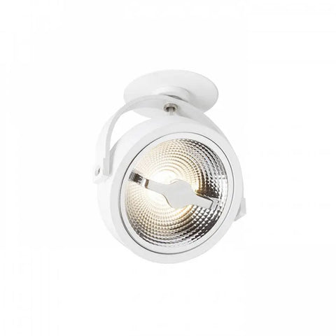 Valkoinen KELLY LED osittain upotettava valaisin, himmennettävä ja suunnattava, kirkas LED-valo.