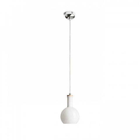 PULIRE RD riippuvalaisin, opaalilasi, puu, kromi, E14, 6W - Nordic Lumen