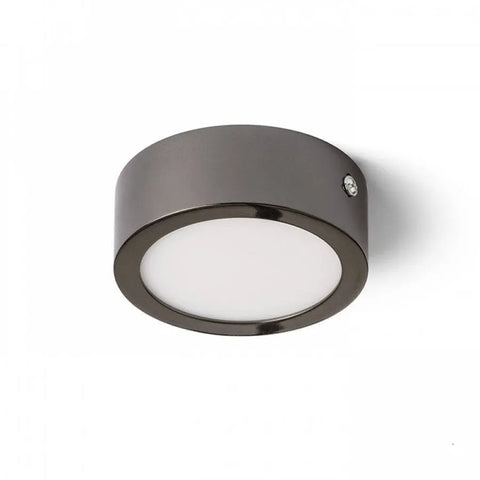 Musta kromi pinta-asennettava LED-kattovalaisin – Tyylikäs musta kromi viimeistelty LED-valaisin, pyöreä ja ohut design.
