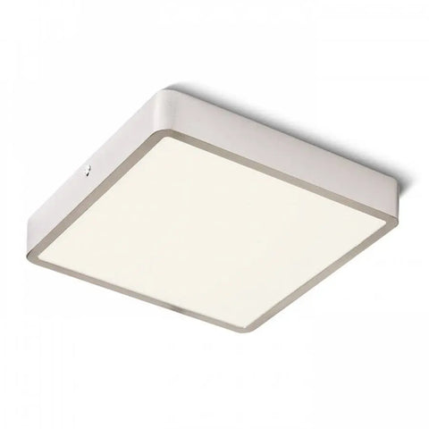 Matta nikkeli neliönmuotoinen LED-kattovalaisin – Elegantti matta nikkeli viimeistelty LED-kattovalaisin, neliönmuotoinen ja moderni design.
