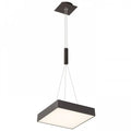 Musta LARISA SQ 30 LED-riippuvalaisin elegantissa ja modernissa sisustuksessa.