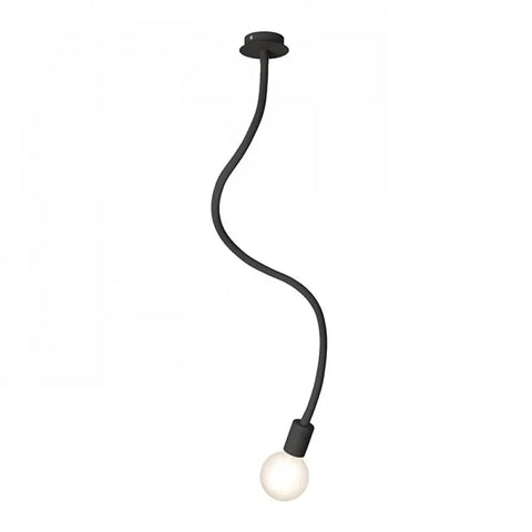 LOYD E27 kattovalaisin, minimalistinen design, joustava musta kaula.