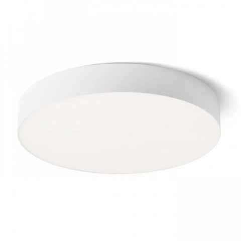 LARISA R 40 LED-kattovalaisin valkoisella kehällä - Kuvassa valkoinen LARISA R 40 LED-kattovalaisin, jossa on selkeä ja yksinkertainen muotoilu.