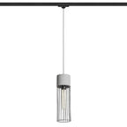 BURTON 3-vaihekiskovalaisin, teollinen betoni/musta design - LED E27 11W, valkoinen tausta