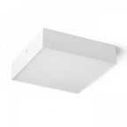 LARISA SQ 22 valkoinen neliönmuotoinen kattovalaisin, himmennettävä LED 20W minimalistiseen sisustukseen.