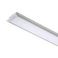 Upotettava LED-profiili 1m, alumiinirunko ja mattapintainen diffuusori, sopii LED-nauhoille.