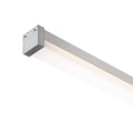 Pinta-asennettava LED-profiili D, alumiinirunko ja mattapintainen diffuusori, sopii LED-nauhoille.