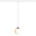 LUNA 20 3-vaihekiskoon sopiva valaisin, opaalilasilla ja läpinäkyvällä kaapelilla, retrohenkinen design.
