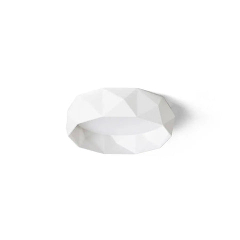 MARENGA RD5 28 valkoinen Eco PLA LED-valaisin – Ympäristöystävällinen upotettava LED-valaisin modernilla muotoilulla, valmistettu 3D-tulostetusta PLA-materiaalista.