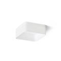 Valkoinen neliönmuotoinen upotettava LED-valaisin 3D-tulostetusta PLA-materiaalista.

