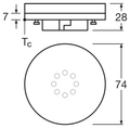 OSRAM PARATHOM GX53 LED-lampa – måttskiss (G13032)