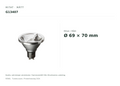 Rendl ALFA 69 GU10 LED-lampa, 6 W, 4000 K, 24° (G13407)
