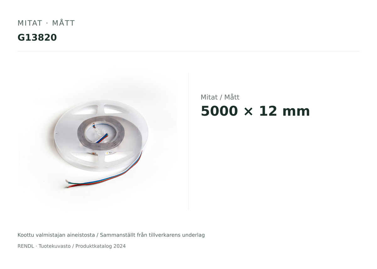 Mitat / Mått – G13820