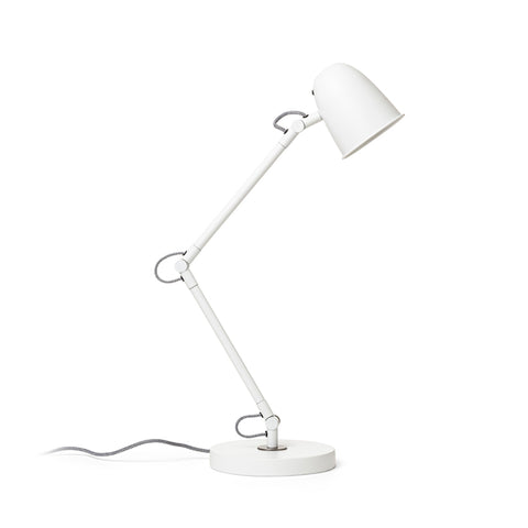 DANNY pöytävalaisin valkoinen matta nikkeli 230V LED E14 5W – valmistajan tuotekuva (R14187)