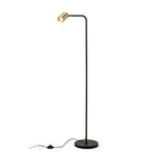 FLYNN I lattia  musta/harjattu messinki 230V LED GU10 9W – valmistajan tuotekuva (R14264)