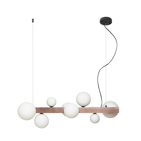 KASSANDRA riippuvalaisin opaalilasi/harjattua pronssia 230V G9 8x6W