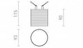 MARENGA RR4 90 LED-valaisimen asennuspiirros ja mitat