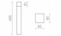 CLYDE 60 Pollarivalo – Mitat: Korkeus 600 mm, Leveys 83 mm