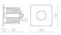 RIO SQ upotettava LED-opastevalo, 3W, valkoinen - Nordic Lumen