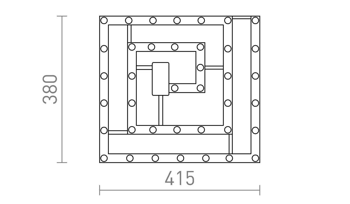 Rendl LED-MODUL SQ 41 LED-modul – måttskiss