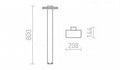 RINA POLLARI LED-ulkovalaisin, 12W, IP44, tummanharmaa - Nordic Lumen