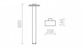 RINA POLLARI LED-ulkovalaisin, 12W, IP44, tummanharmaa - Nordic Lumen