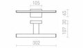 PALEA 300 Seinävalaisin – Kylpyhuoneeseen, Kromi, LED 4.4W, IP44 - Nordic Lumen