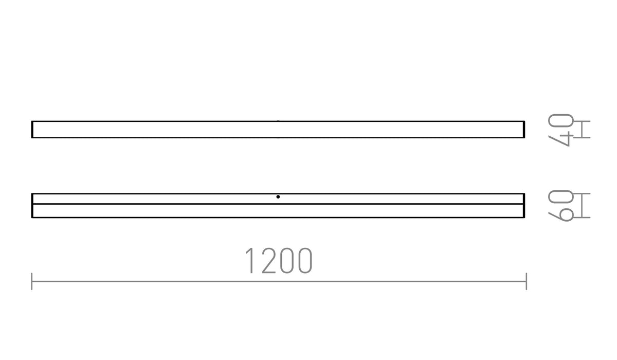 Rendl LEVIA 120 LED-vägglampa – måttskiss