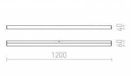 LEVIA 120 seinävalaisin, alumiini/kromi, 230V, LED 24W, IP44, 3000K - Nordic Lumen