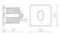 RIO SQ O upotettava LED-opastevalo, 3W, valkoinen - Nordic Lumen