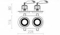 SHARM R II upotettava LED-valaisin – muokattava ja tehokas 2x10W - Nordic Lumen