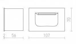 PER Upotettava LED-Seinävalaisin 3W 76 lm Ra 80 IP54 - Nordic Lumen