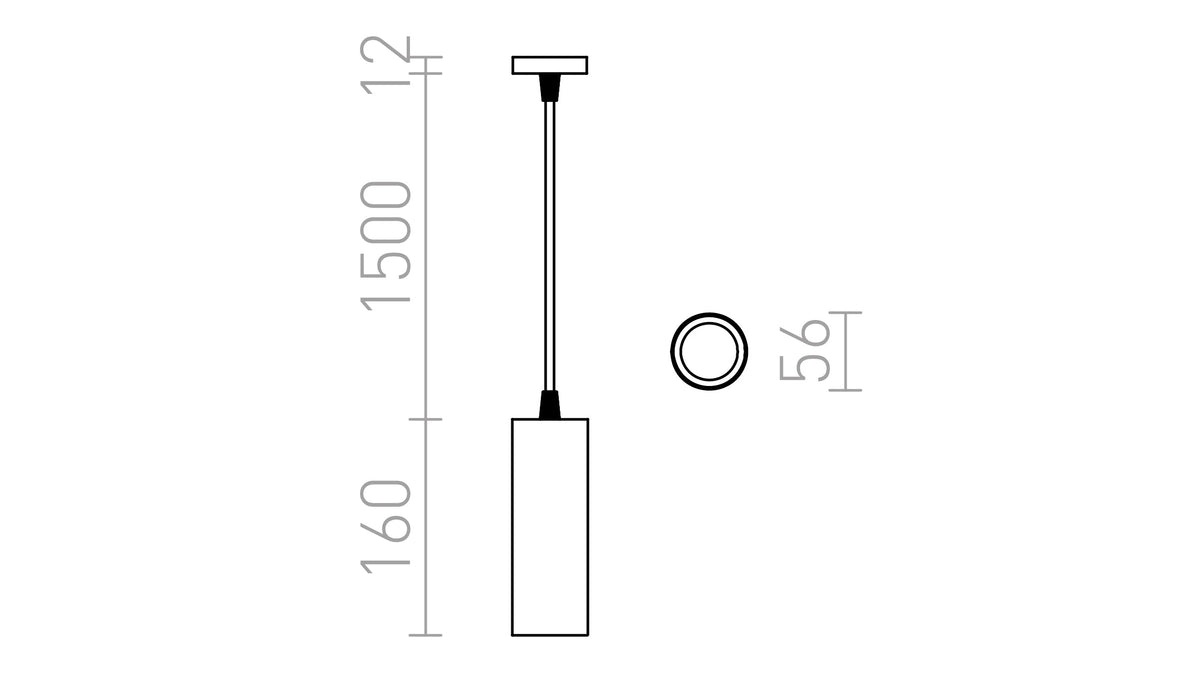 Rendl MAVRO LED-pendellampa – måttskiss